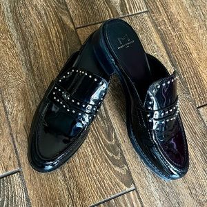 MARK FISHER black patent leather mules